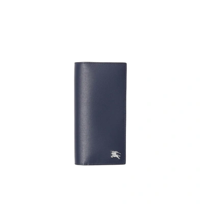 Shop Burberry London Leather Continental Wallet In Navy