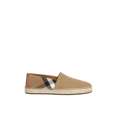Shop Burberry Canvas Check Espadrilles In Classic Check