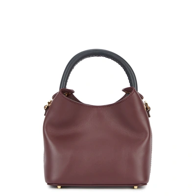 Shop Elleme Madeleine Mini Leather Cross-body Bag In Burgundy
