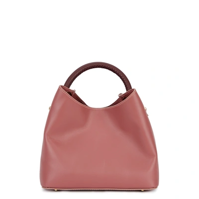 Shop Elleme Baozi Rose Leather Shoulder Bag In Pink And Other