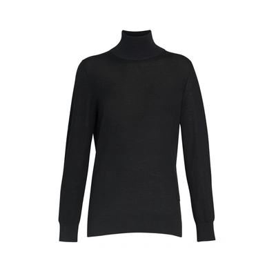 Shop Burberry Silk Cashmere Roll-neck Sweater In Black