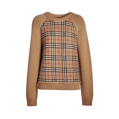 Shop Burberry Vintage Check Wool Jacquard Sweater