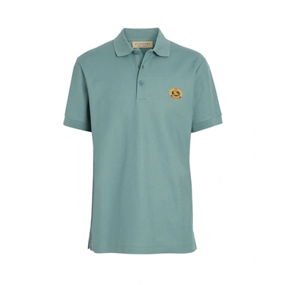 Archive Logo Cotton Pique Polo Shirt In Blue