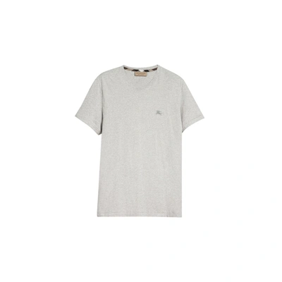 Shop Burberry Cotton Jersey T-shirt In Pale Grey Melange