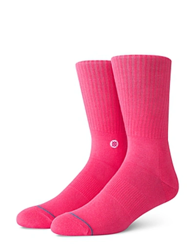 Shop Stance Icon Socks In Neon Pink