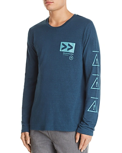 Shop Brandblack Long-sleeve Tech Graphic Tee In Reflecting Pond