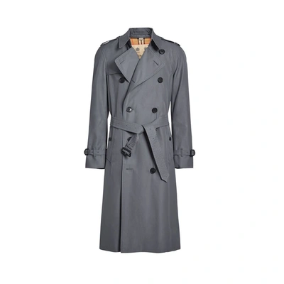 Burberry The Long Chelsea Heritage Trench Coat In Mid Grey | ModeSens