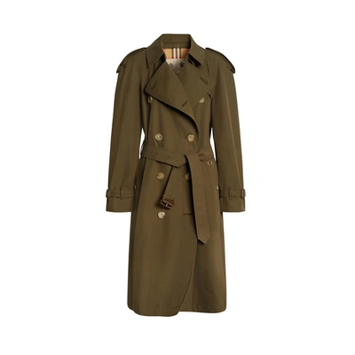 Shop Burberry The Mid-length Westminster Heritage Trench Coat In Dark Military Khaki