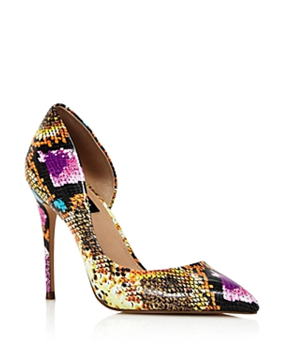Shop Aqua Women's Dion Half D'orsay High-heel Pumps - 100% Exclusive In Snake Multi