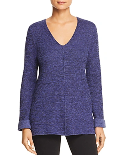 Shop Nic And Zoe Nic+zoe Good Vibes Marled Sweater In Bright Iris Mix