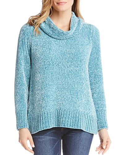 Shop Karen Kane Chenille Cowl Neck Sweater In Jade