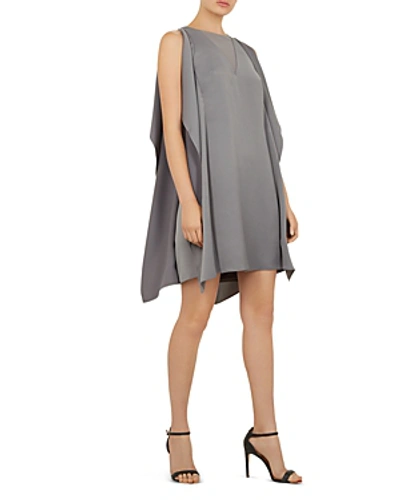 Shop Ted Baker Amiila Waterfall Sleeveless Dress In Charcoal