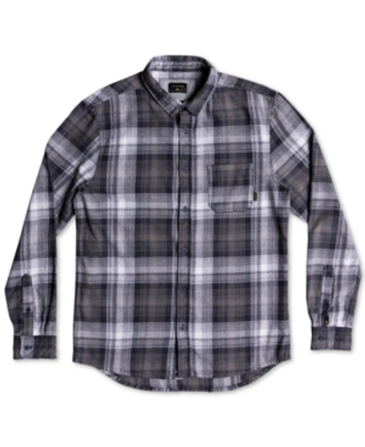Shop Quiksilver Men's Fatherfly Plaid Shirt In Blue Night Fatherfly Check
