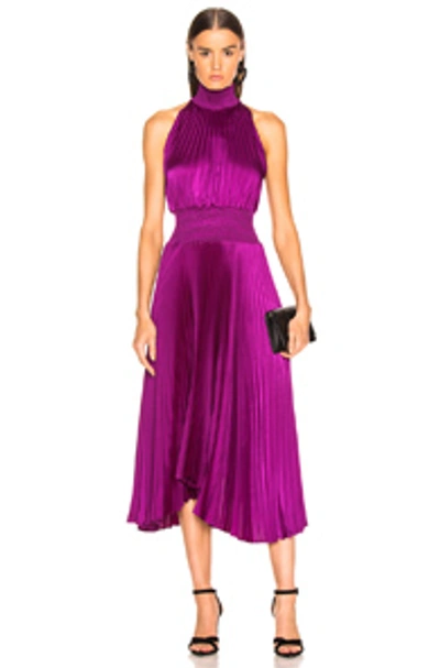 Shop A.l.c Vintage Satin Renzo Dress In Orchid