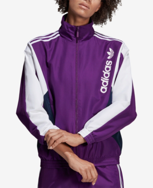 lavender adidas track jacket