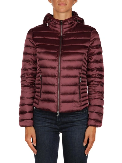 Shop Ciesse Hooded Down Jacket In Burgundy