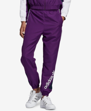 purple adidas pants