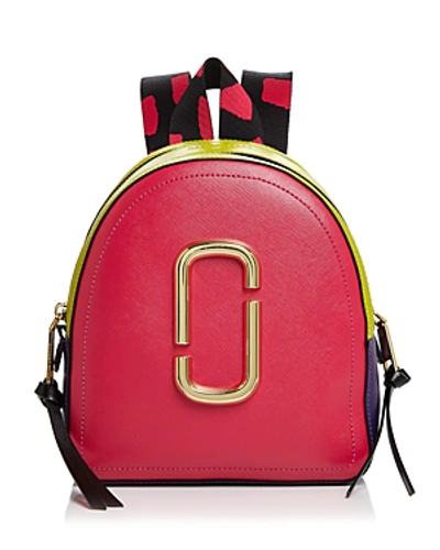 Shop Marc Jacobs Pack Shot Mini Backpack In Peony Multi/gold