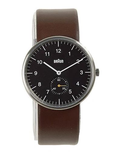 Shop Braun Wrist Watch In Brown