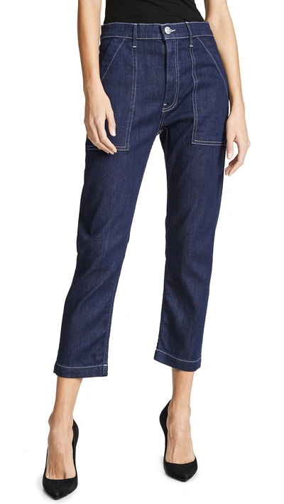 Shop 3x1 Sabine Tapered Chino Jeans In Marine