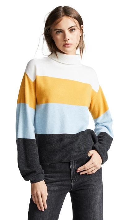 Shop Veronica Beard Faber Sweater In Yellow Multi