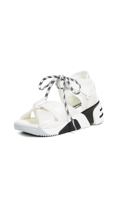 Shop Marc Jacobs Somewhere Sport Sandals With Socks In White Multi