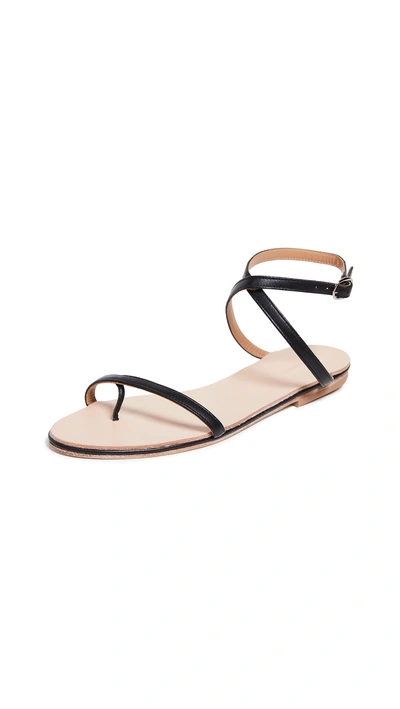 Shop The Palatines Calide X Strap Sandals In Black/natural