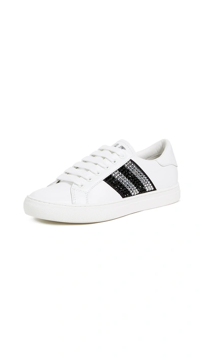 Shop Marc Jacobs Empire Strass Low Top Sneakers In White/black Multi