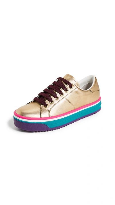 Shop Marc Jacobs Empire Multi Color Sole Sneakers In Gold Multi