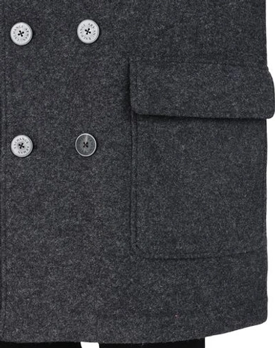 Shop Armani Exchange Coat In Steel Grey