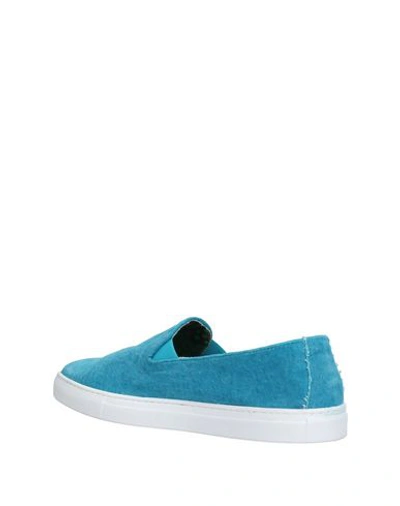Shop Yab Sneakers In Turquoise