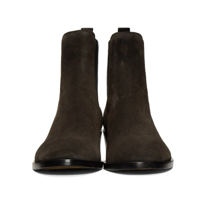 Shop Givenchy Grey Suede Chelsea Boots