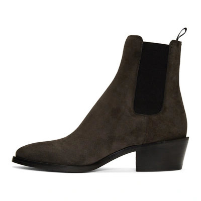 Shop Givenchy Grey Suede Chelsea Boots