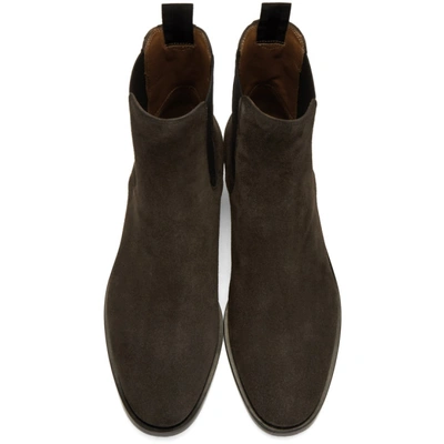 Shop Givenchy Grey Suede Chelsea Boots