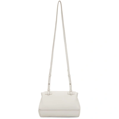 Shop Givenchy White Mini Pandora Bag In 100 White