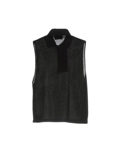 Shop Anthony Vaccarello Polo Shirt In Black