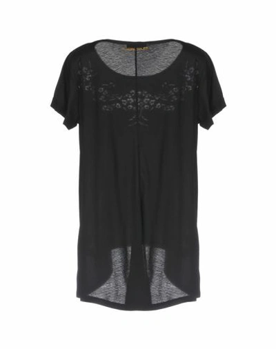 Shop Blugirl Folies Blugirl Blumarine Woman T-shirt Black Size 6 Cotton