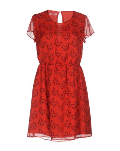 Shop Blugirl Folies Blugirl Blumarine Woman Mini Dress Red Size 8 Silk