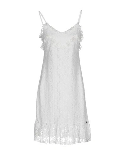 Shop Blugirl Folies Blugirl Blumarine Woman Mini Dress White Size 8 Viscose, Polyamide