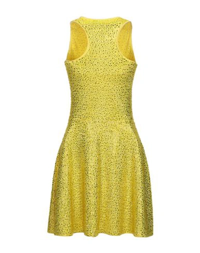 Shop Philipp Plein Short Dresses In Yellow