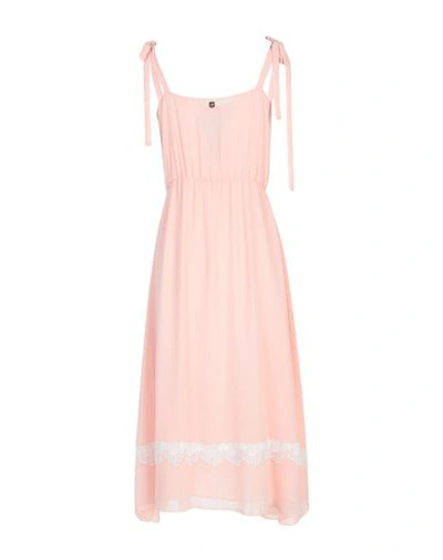 Shop Blugirl Folies Blugirl Blumarine Woman Midi Dress Light Pink Size 6 Polyester