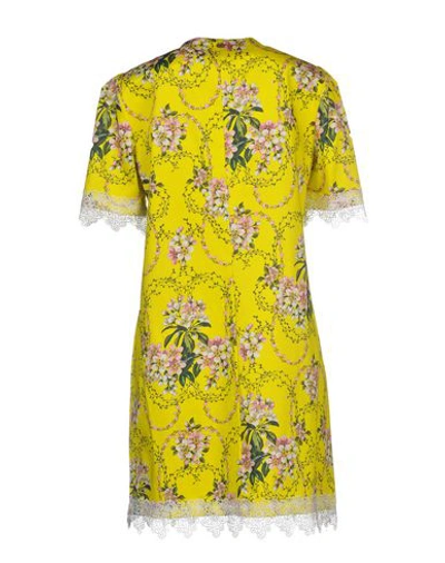 Shop Blugirl Folies Blugirl Blumarine Woman Mini Dress Yellow Size 6 Cotton, Elastane