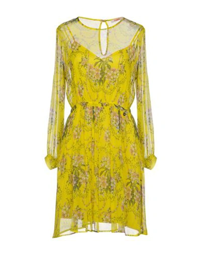Shop Blugirl Folies Blugirl Blumarine Woman Mini Dress Yellow Size 10 Rayon