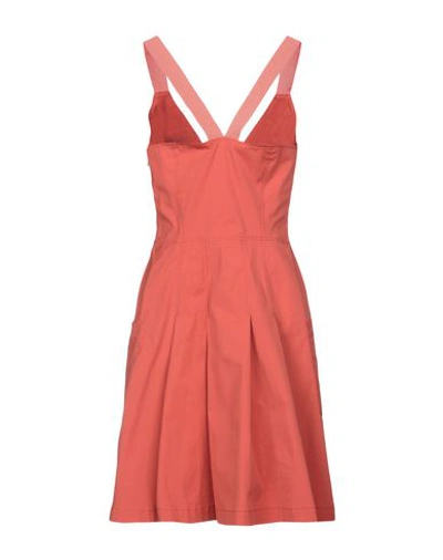 Shop Alberta Ferretti Short Dress In Orange
