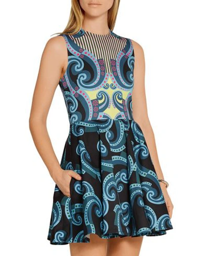 Shop Holly Fulton Short Dress In Slate Blue