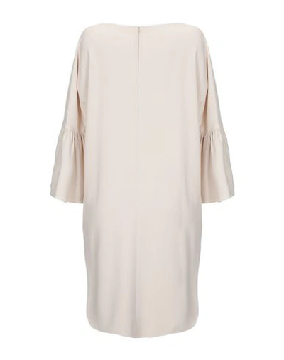 Shop Antonelli Woman Mini Dress Beige Size 14 Viscose, Acetate, Elastane