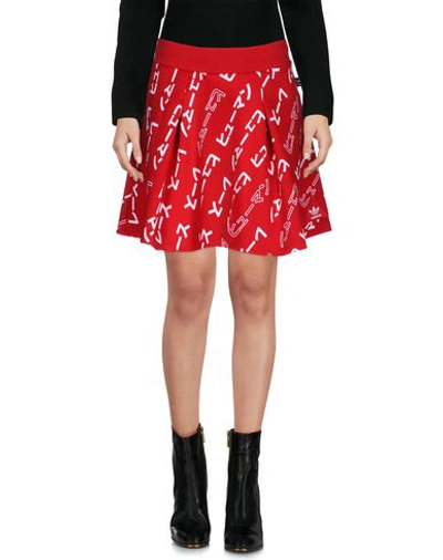 Shop Adidas Originals By Pharrell Williams Mini Skirts In Red