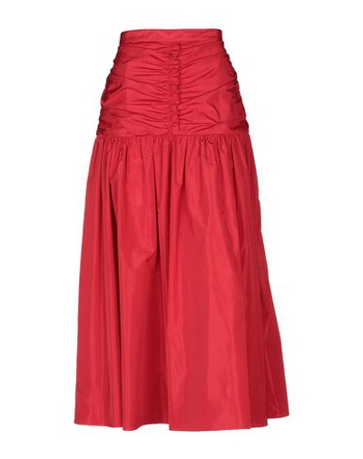 Shop Stella Mccartney Woman Long Skirt Red Size 0-2 Polyester, Silk