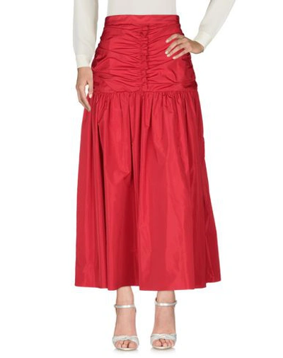 Shop Stella Mccartney Woman Long Skirt Red Size 0-2 Polyester, Silk