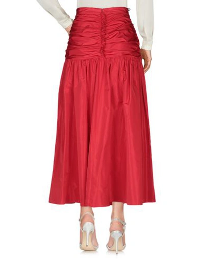 Shop Stella Mccartney Woman Long Skirt Red Size 0-2 Polyester, Silk